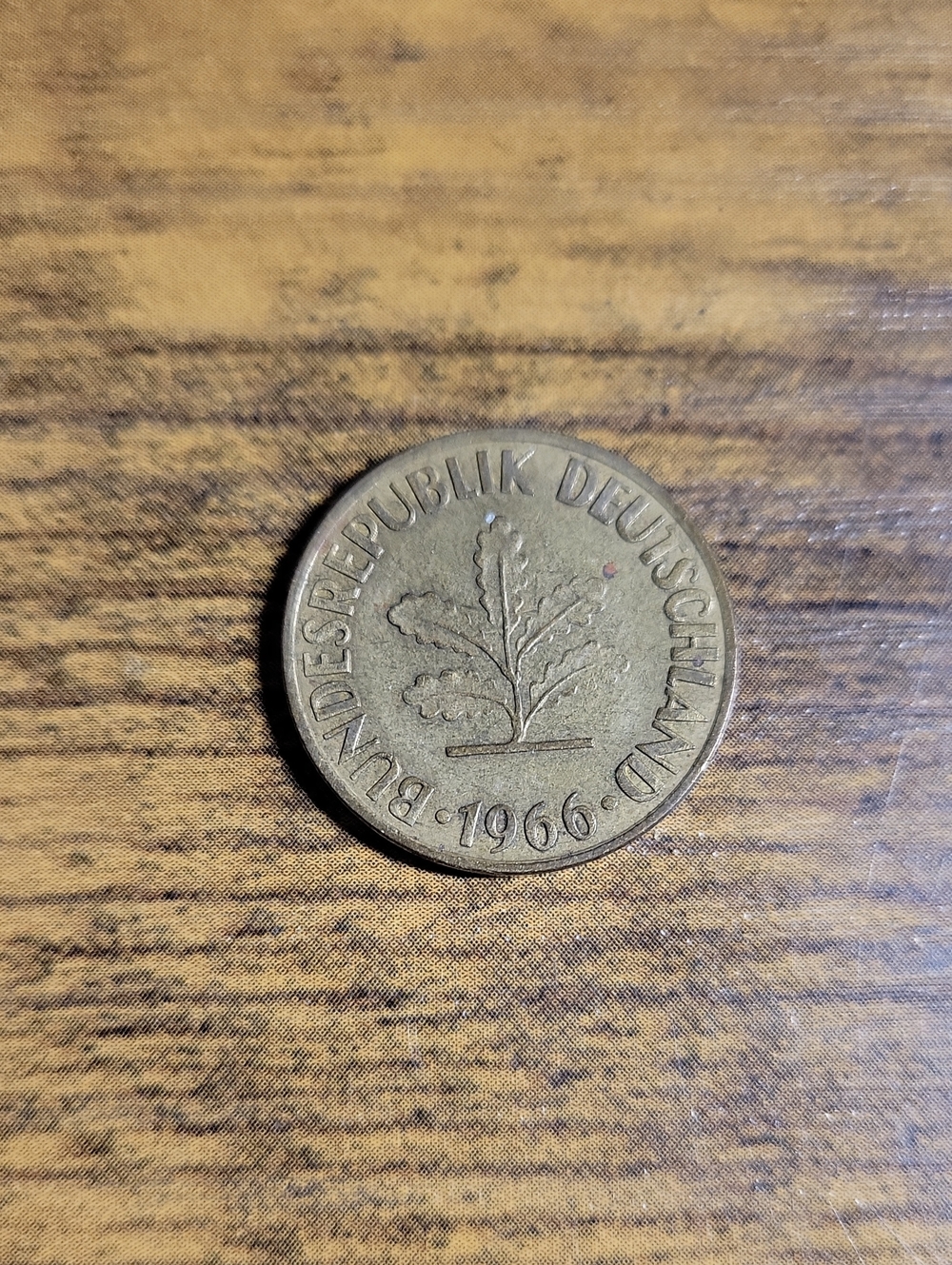 Vintage 1966 German 10 Pfennig Coin